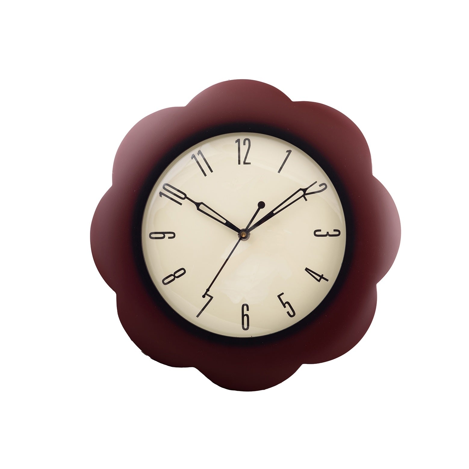 Premium Decorative Analog Round Shape Flower Design Wooden Wall Clock
