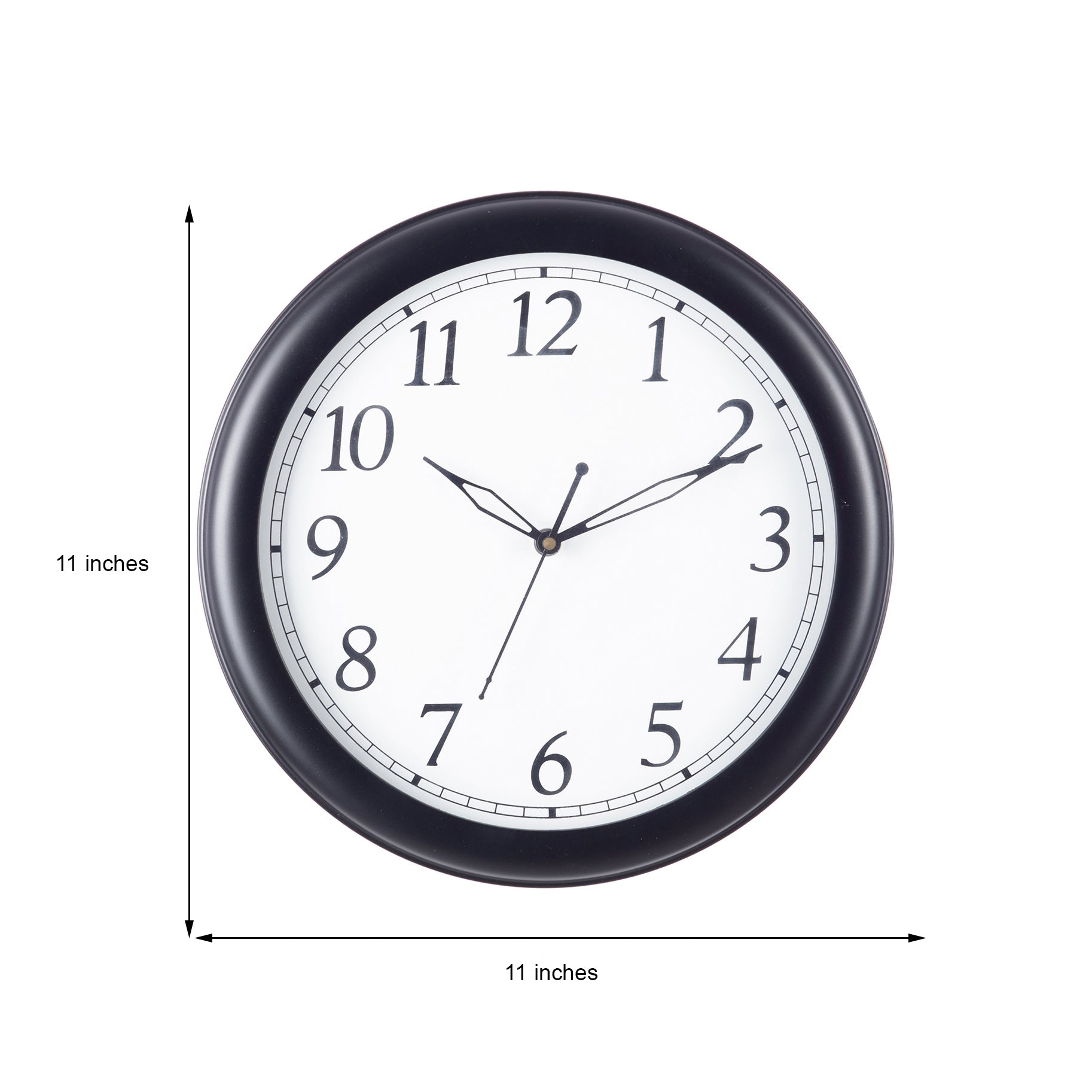 Premium Decorative Analog Black Round Wooden Wall Clock 1