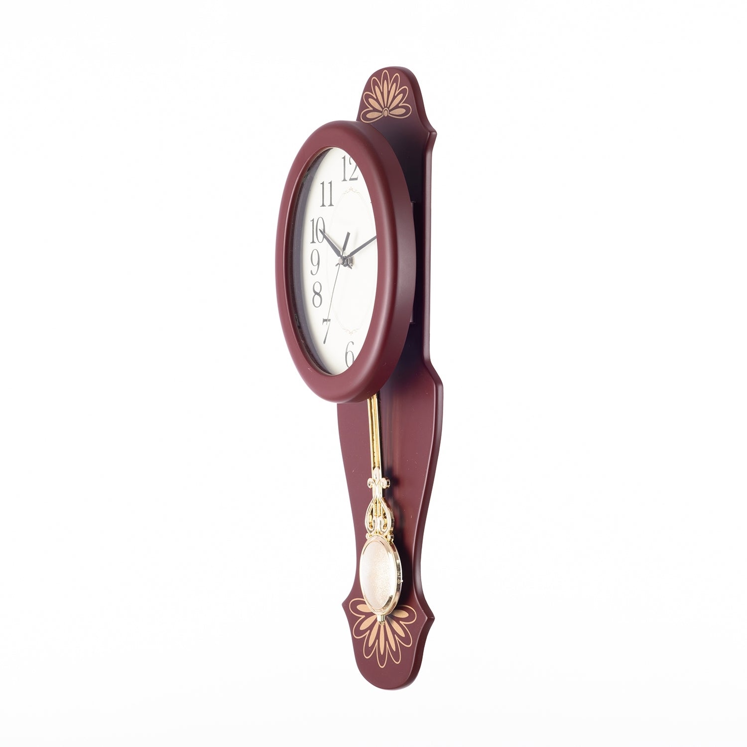Decorative Analog Brown Oval Pendulum Wall clock 2