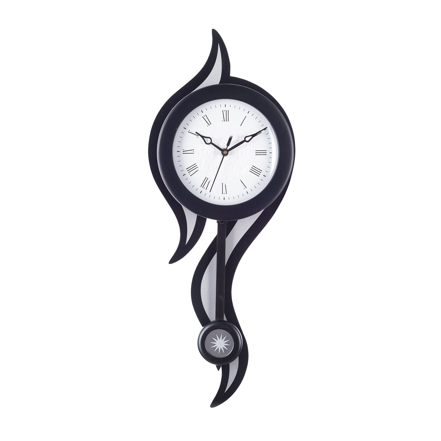 Decorative Analog Black Round Pendulum Wall clock