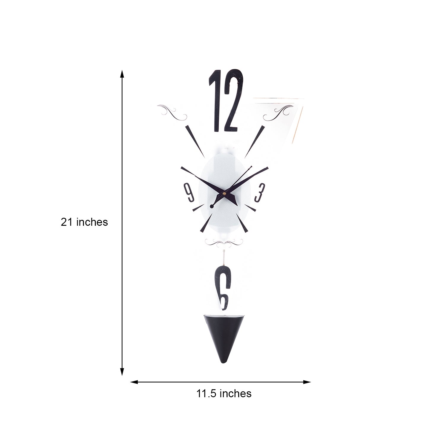 Decorative Analog Polygon Pendulum Wall Clock 1