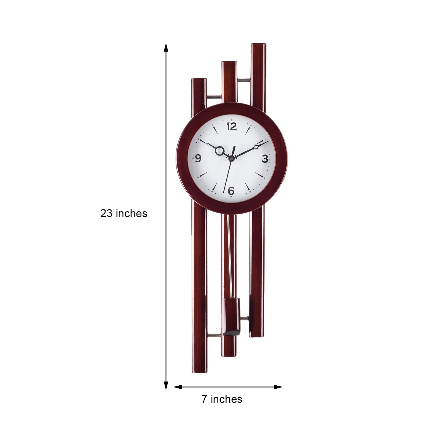 Decorative Analog Brown Round Pendulum Wall clock 1
