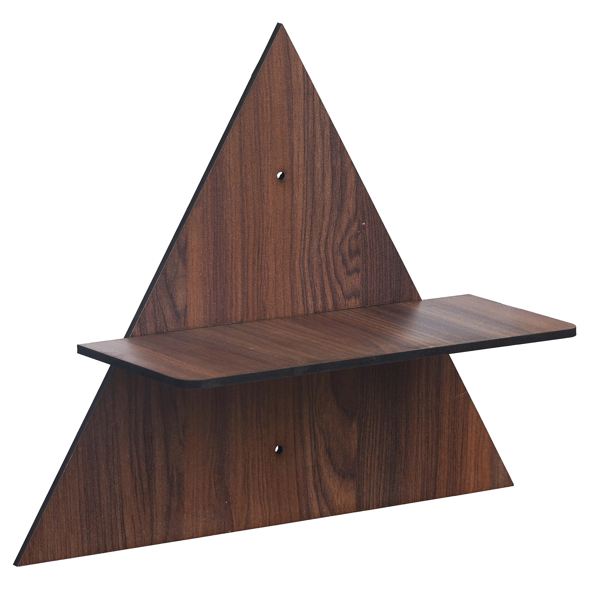 eCraftIndia Set of 4 Brown Triangle Shape Wooden Wall Shelves 4