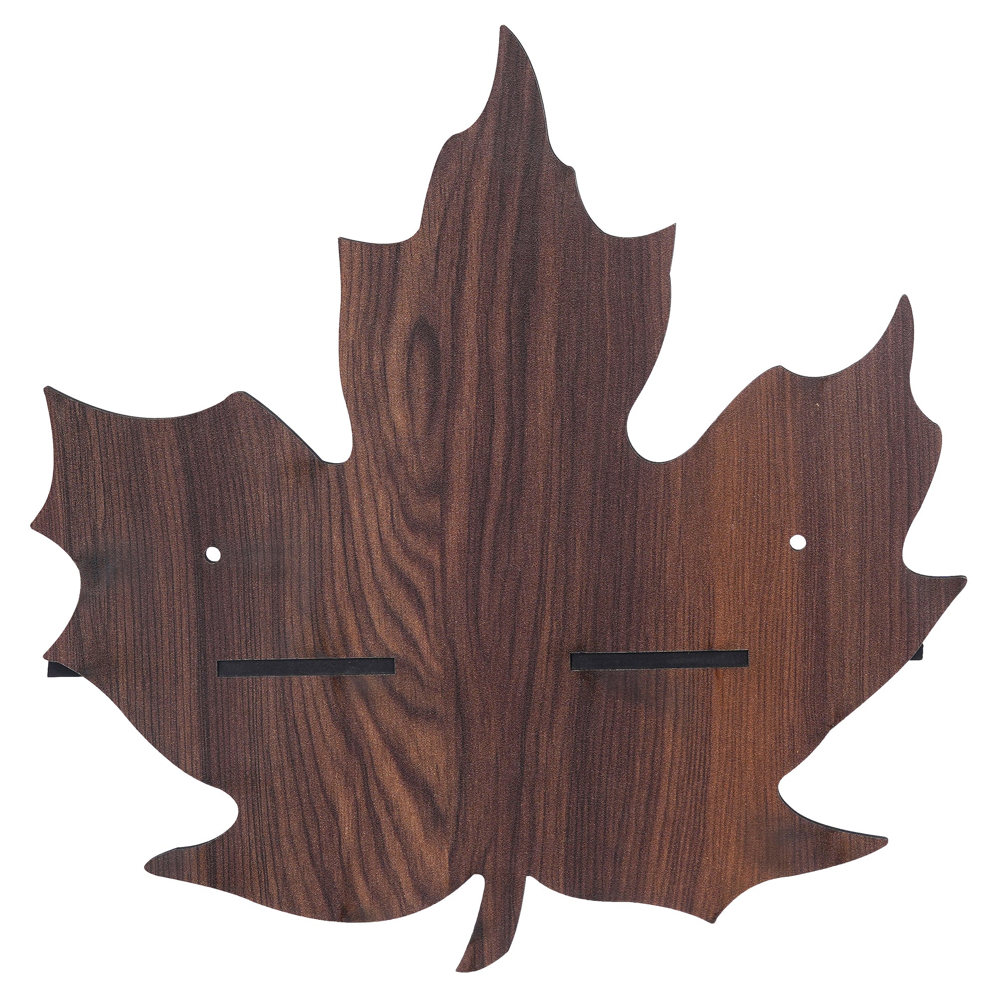 eCraftIndia Brown Leaf Shape Designer Wooden Wall Shelf 6